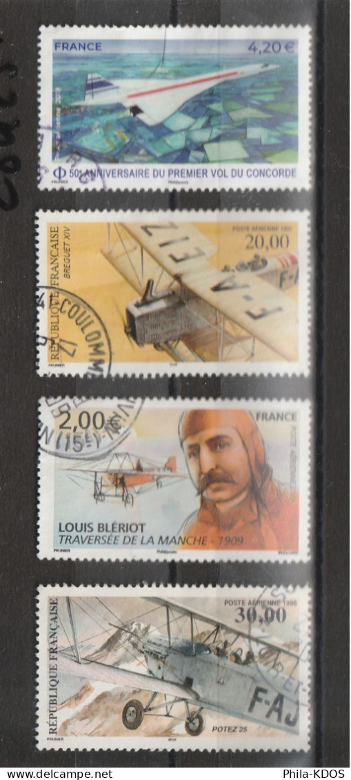 " LOT DE POSTE AERIENNE DE FRANCE " Sur 4 Timbres Oblitérés N° YT PA 61 62 72 83 à Saisir !!! - 1960-.... Gebraucht