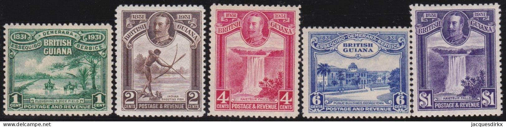 British  Guiana         .   SG    .  283/287      .     *        .    Mint-hinged - Guayana Británica (...-1966)