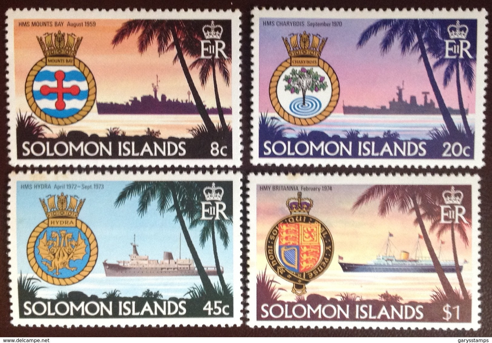 Solomon Islands 1981 Ships & Crests 2nd Series MNH - Solomon Islands (1978-...)