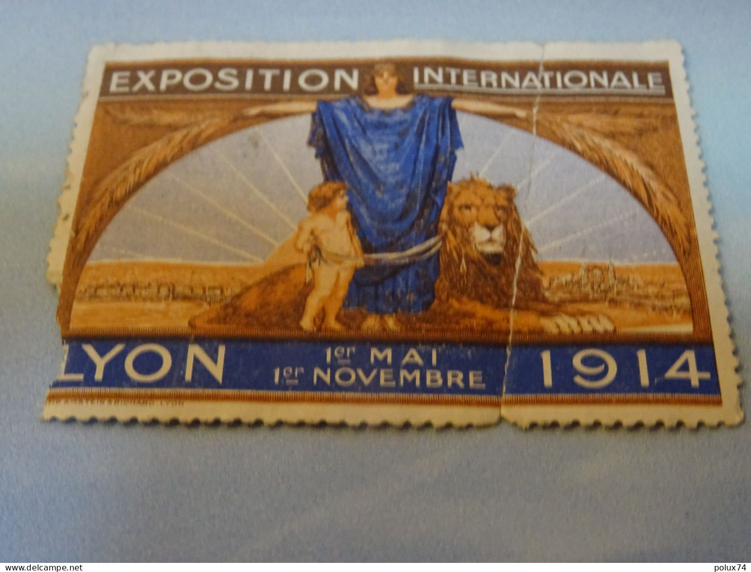 FRANCE  LYON 1914 Vignette Abimé Neuve* - Briefmarkenmessen