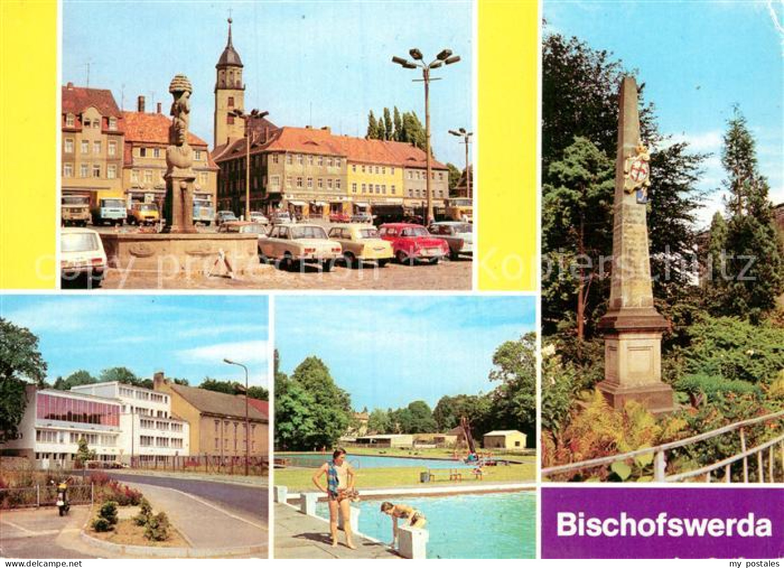 73014732 Bischofswerda Altmarkt Kreiskulturhaus Freibad Postsaeule Bischofswerda - Bischofswerda