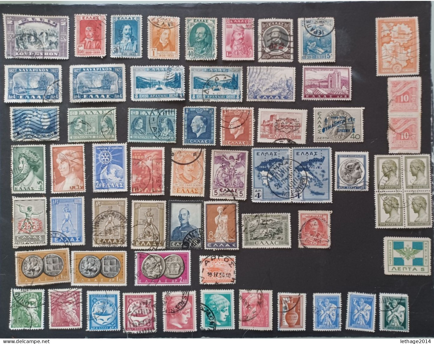 GREECE GRECIA HELLAS 1886 PICCOLA TESTA DI MERCURIO HERMES + STOCK LOT MIX FRAGMANT 22 SCANNERS CAT UNIF.  ------- GIULY - Used Stamps