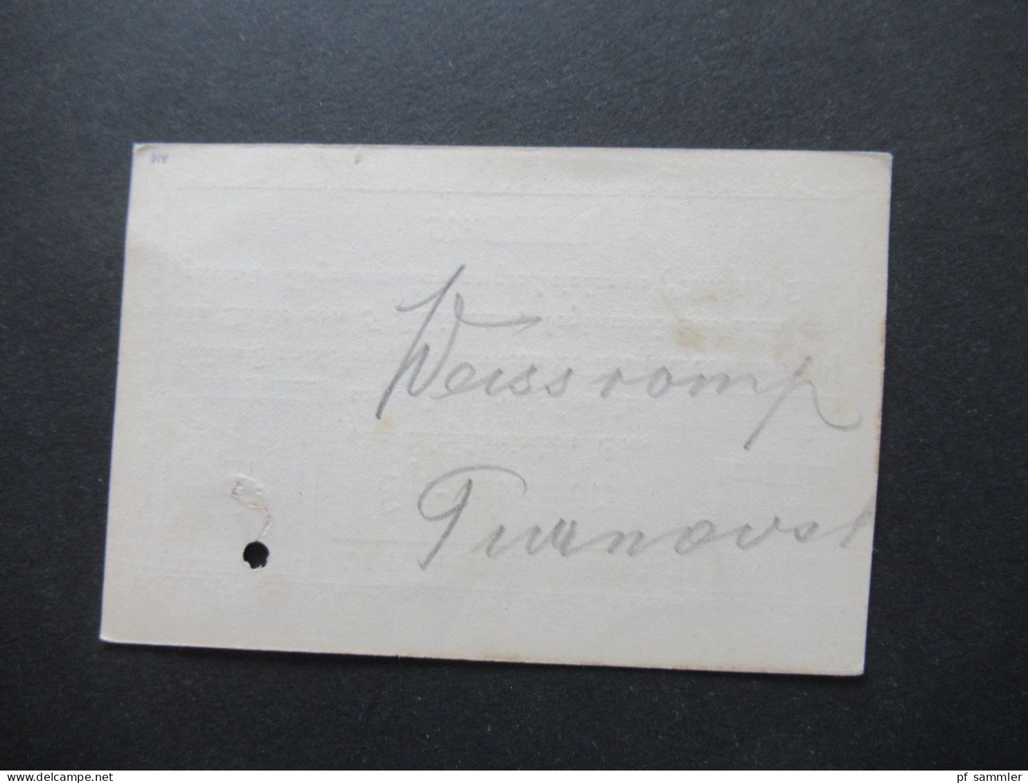 Österreich 1886 Telefonkarte Sprechkarte Ein Fl. TK 2 Gebraucht / Gelocht Violetter L2 Wien I. Effectenbörse - Briefkaarten