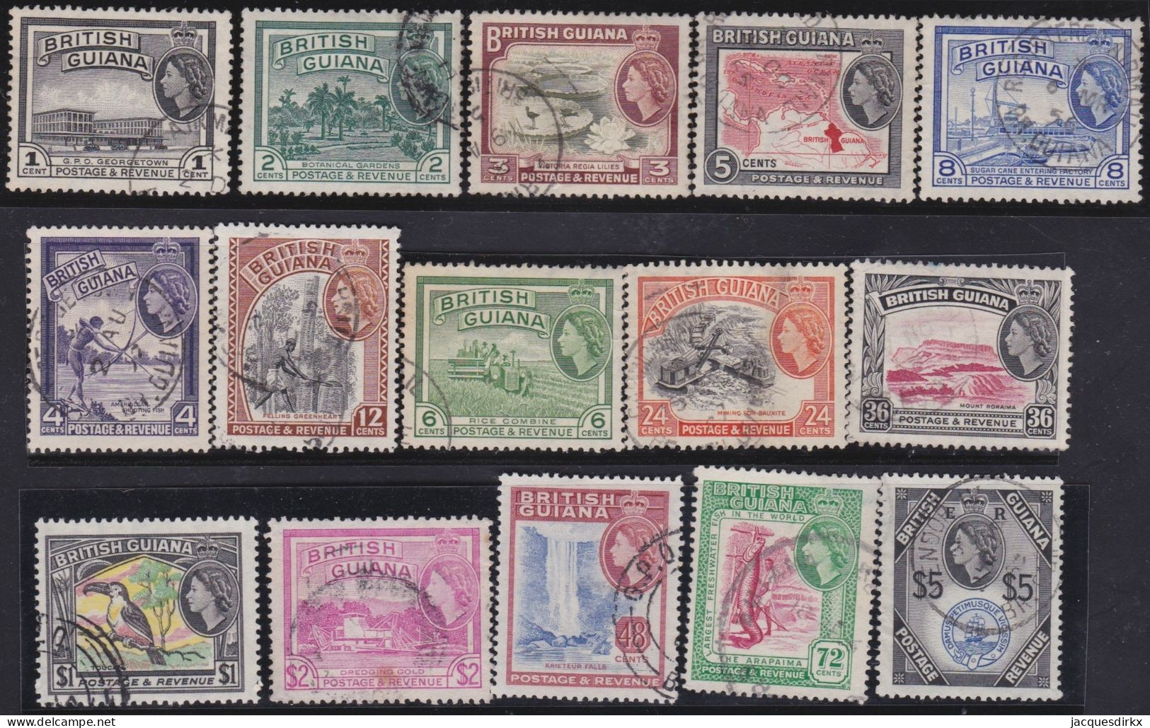 British  Guiana         .   SG    .  331/345    .     O       .    Cancelled - Brits-Guiana (...-1966)