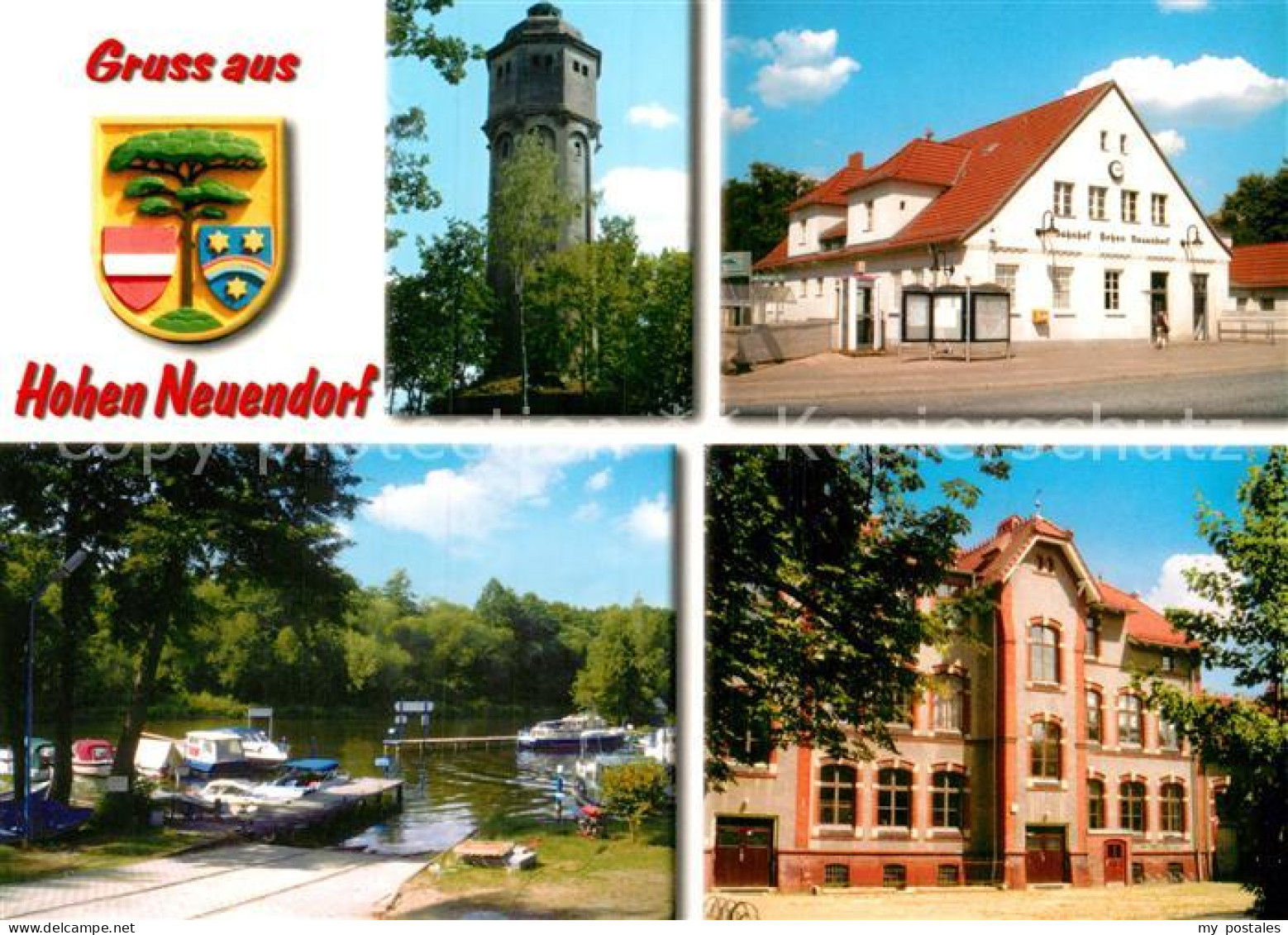 73013628 Hohen Neuendorf Wasserturm Bahnhof Hafen Schule Hohen Neuendorf - Hohen Neuendorf