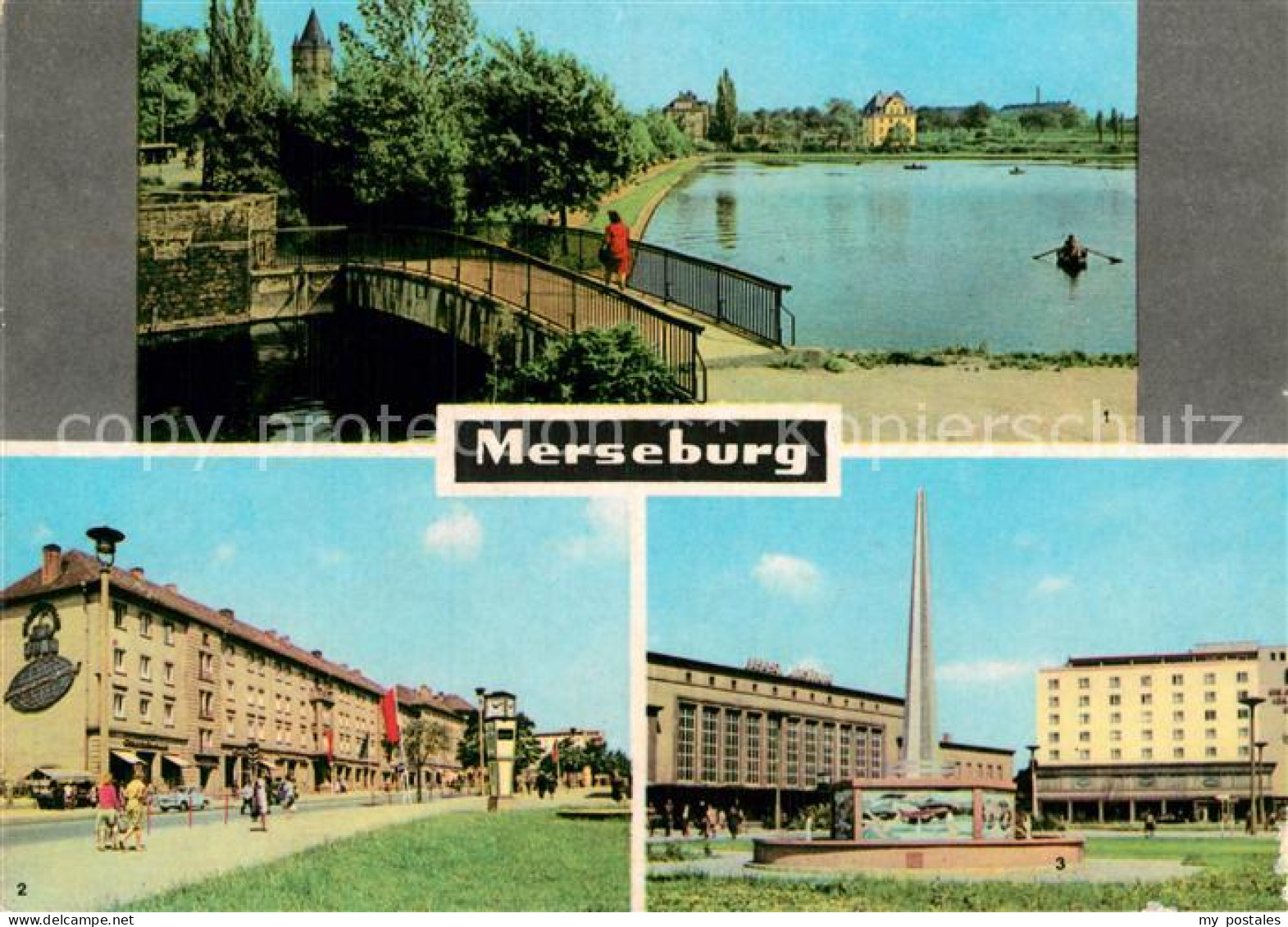 73013626 Merseburg Saale Gotthardteich Thaelmann Strasse Bahnhof Mit Hochhaus Me - Merseburg