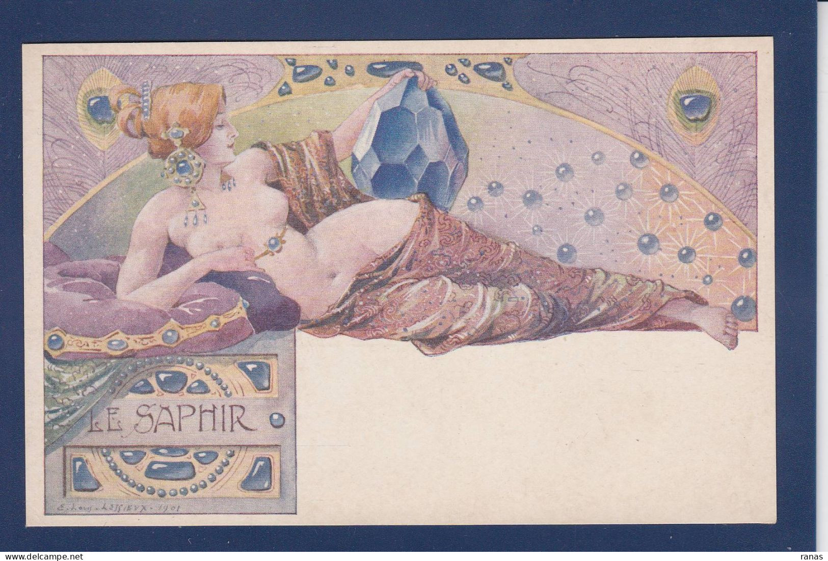 CPA Lessieux Illustrateur Femme Woman écrite érotisme Art Nouveau - Lessieux