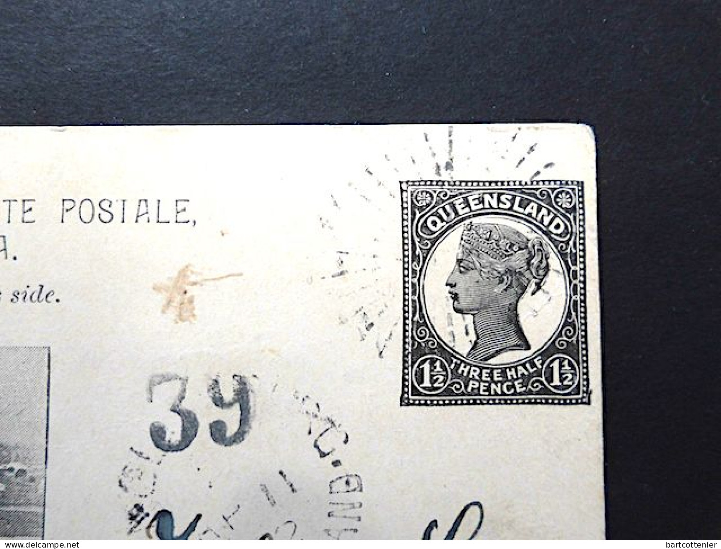 Australia / Queensland 1902 : Stationery Card / Fitzroy Bridge, Rockhampton / Three Half Pence / Qn. Victoria - Interi Postali