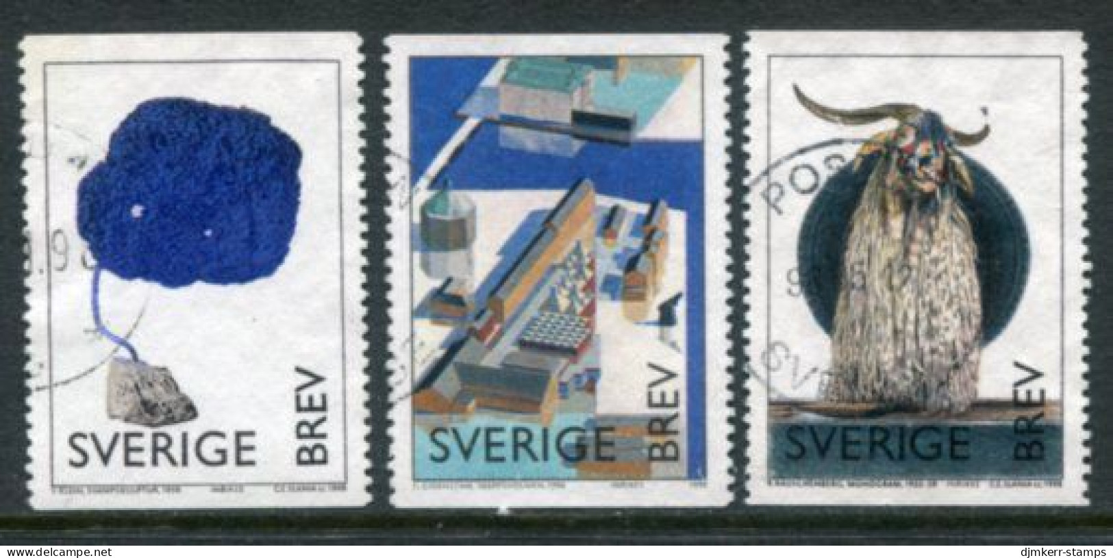SWEDEN 1998 Modern Museum Used.   Michel 2036-38 - Used Stamps