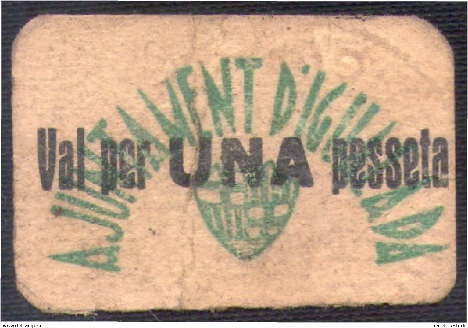 Billete Local Ajuntament De Igualada 1 Pta - Other & Unclassified