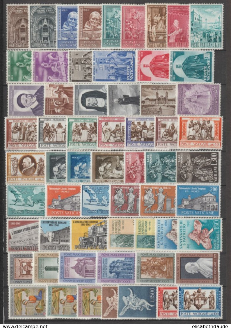 VATICAN - 1960+1961 - ANNEES COMPLETES + POSTE AERIENNE YVERT N°287/343+A45/46 + EXPRES 15/16 * MLH - COTE = 50 EUR - Volledige Jaargang