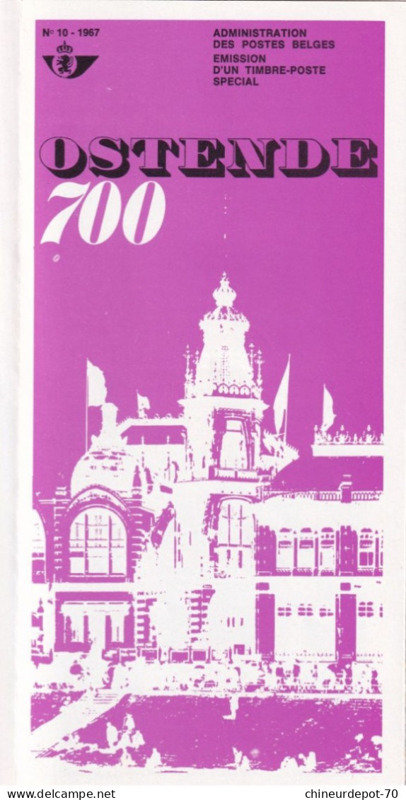 Administration Des Postes Belge émission D'une Série De Timbres Poste Spéciaux  N°9  Et N°10 1967 édité En Français - Lettres & Documents