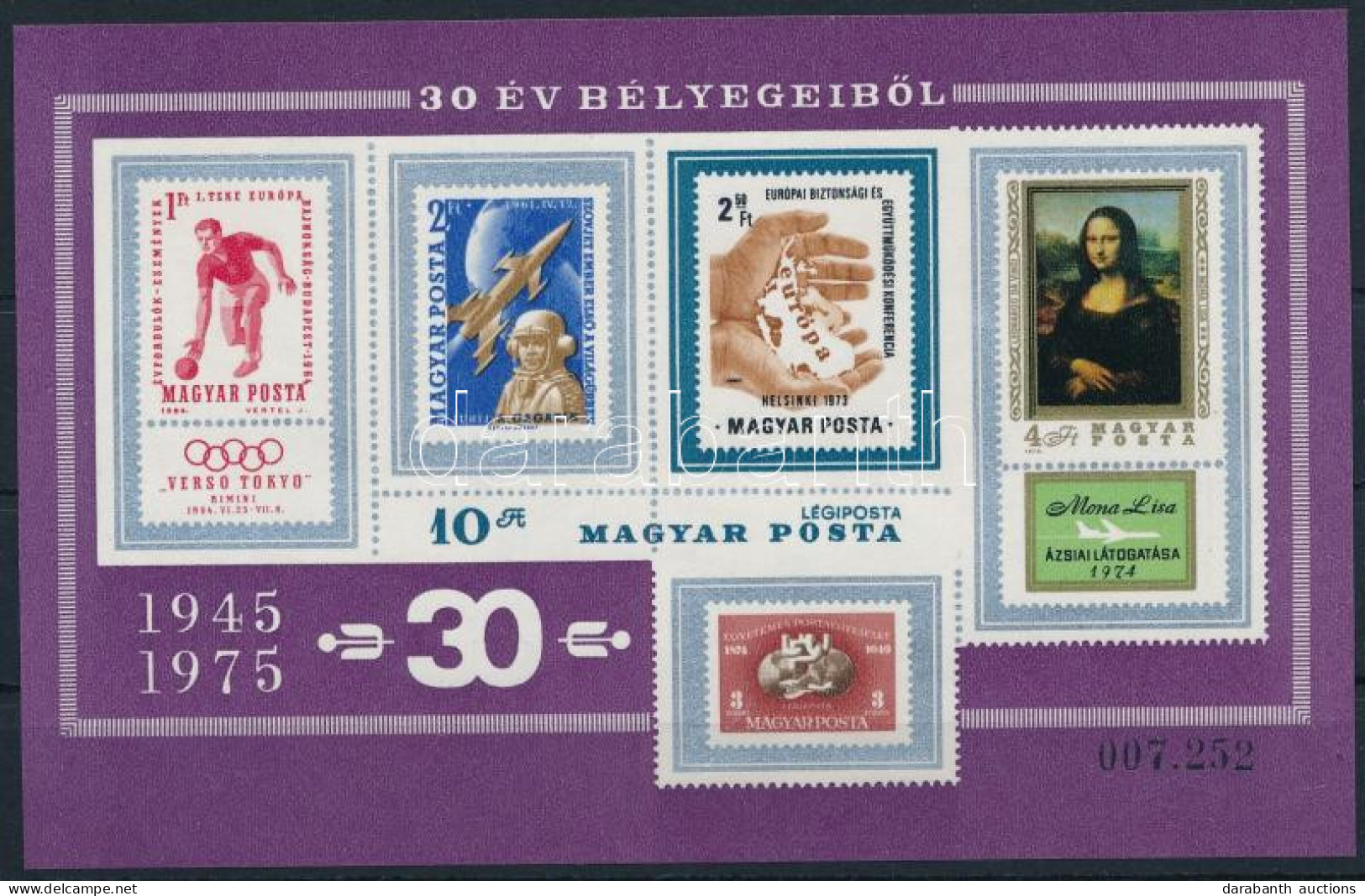 ** 1975 30 év Bélyegeiből Vágott Blokk (4.000) - Other & Unclassified