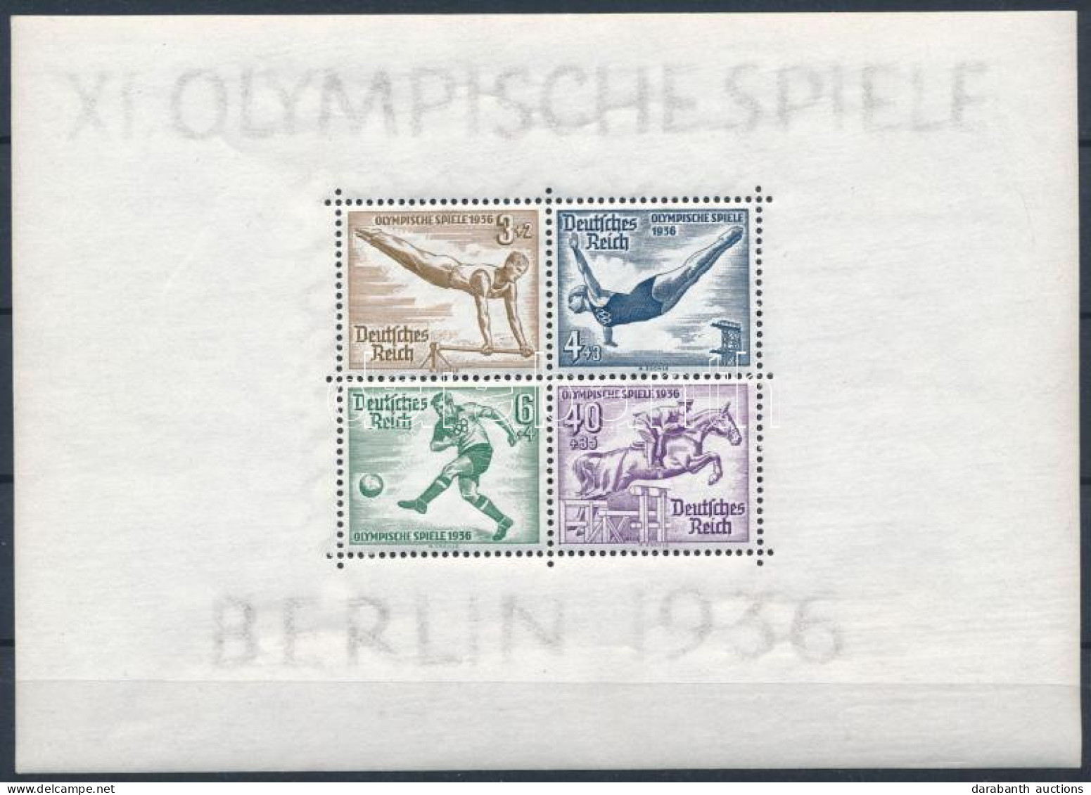 ** Deutsches Reich 1936 Olimpia Berlin Mi Blokk 5 (Mi EUR 140,-) - Otros & Sin Clasificación