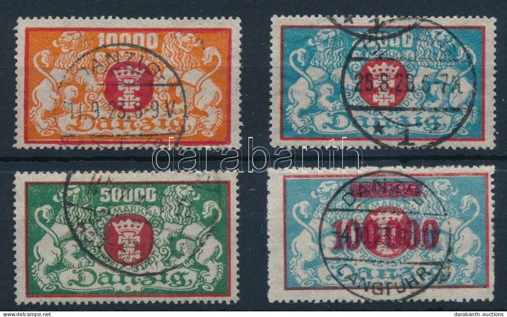 O Németország - Danzig 1923 Mi 147-150 (Mi EUR 215,-) - Sonstige & Ohne Zuordnung