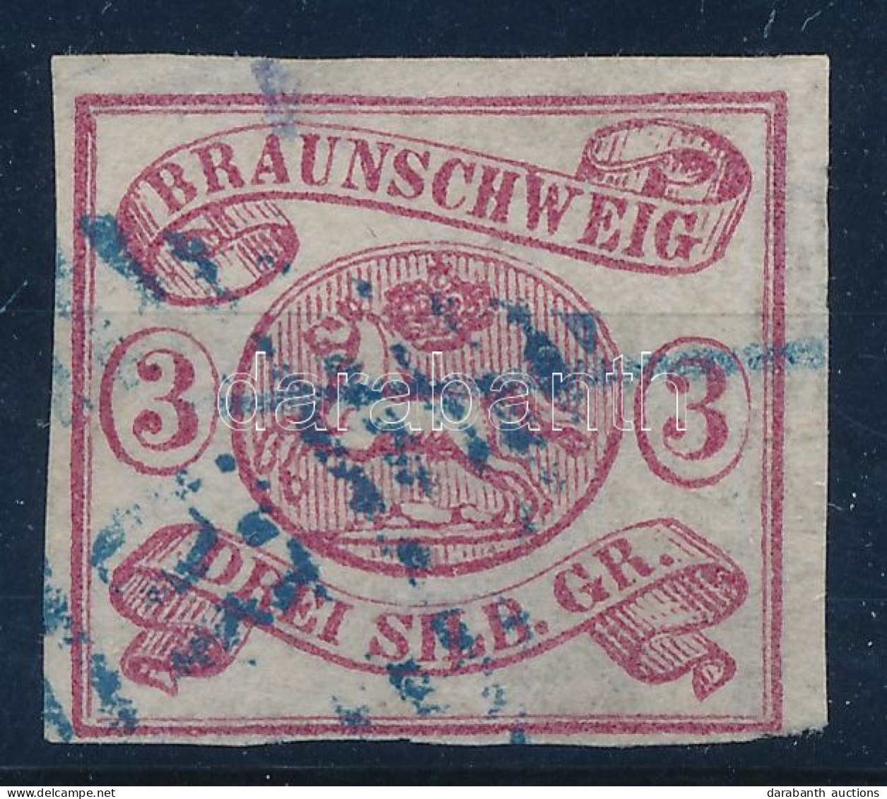 O Német államok - Braunschweig 1861 Mi 12 Ab LANGE BPP Vizsgálójel (Mi EUR 370,-) - Sonstige & Ohne Zuordnung