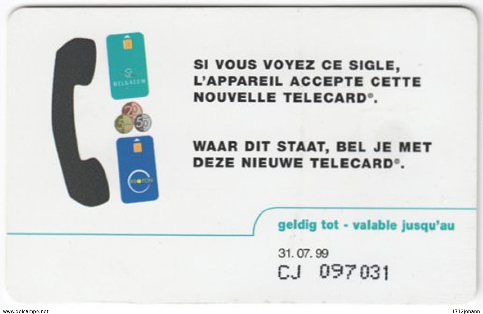 BELGIUM B-525 Chip Belgacom - Communication, Phone Booth - Used - Con Chip
