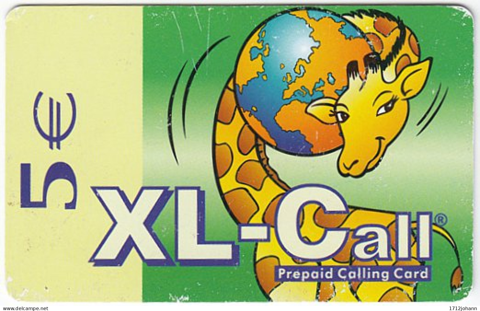 BELGIUM B-647 Prepaid XL-Call - Cartoon, Animal, Giraffe - Used - Cartes GSM, Recharges & Prépayées