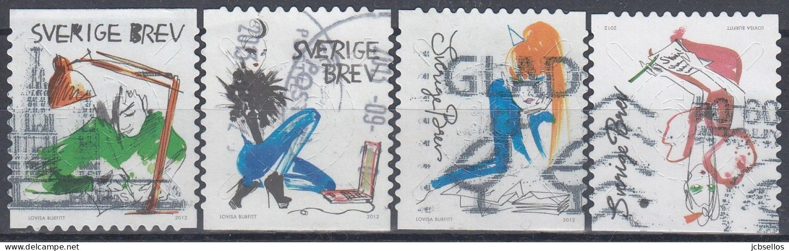 SUECIA 2012 Nº 2877/2880 USADO - Used Stamps