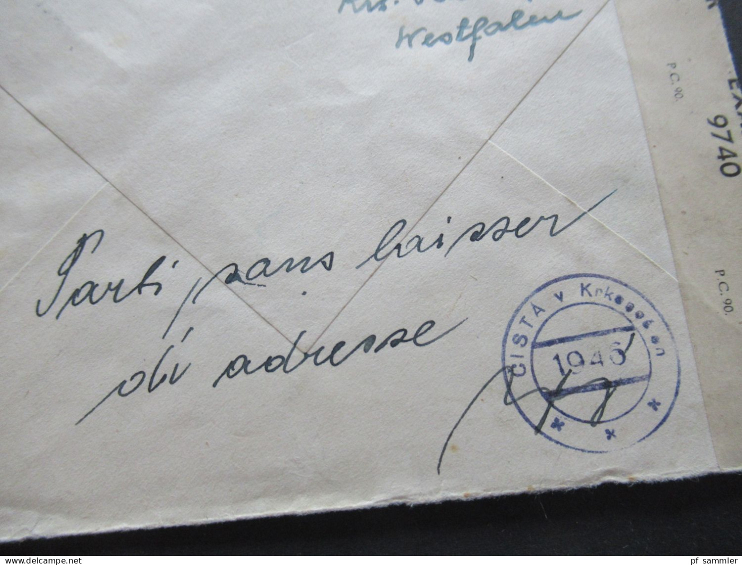 Bizone Am Post MiF 1.4.1946 Auslandsbrief in die CSR Mit Zensurstempel und Zensurstreifen / Retour Fröndenberg (Ruhr)