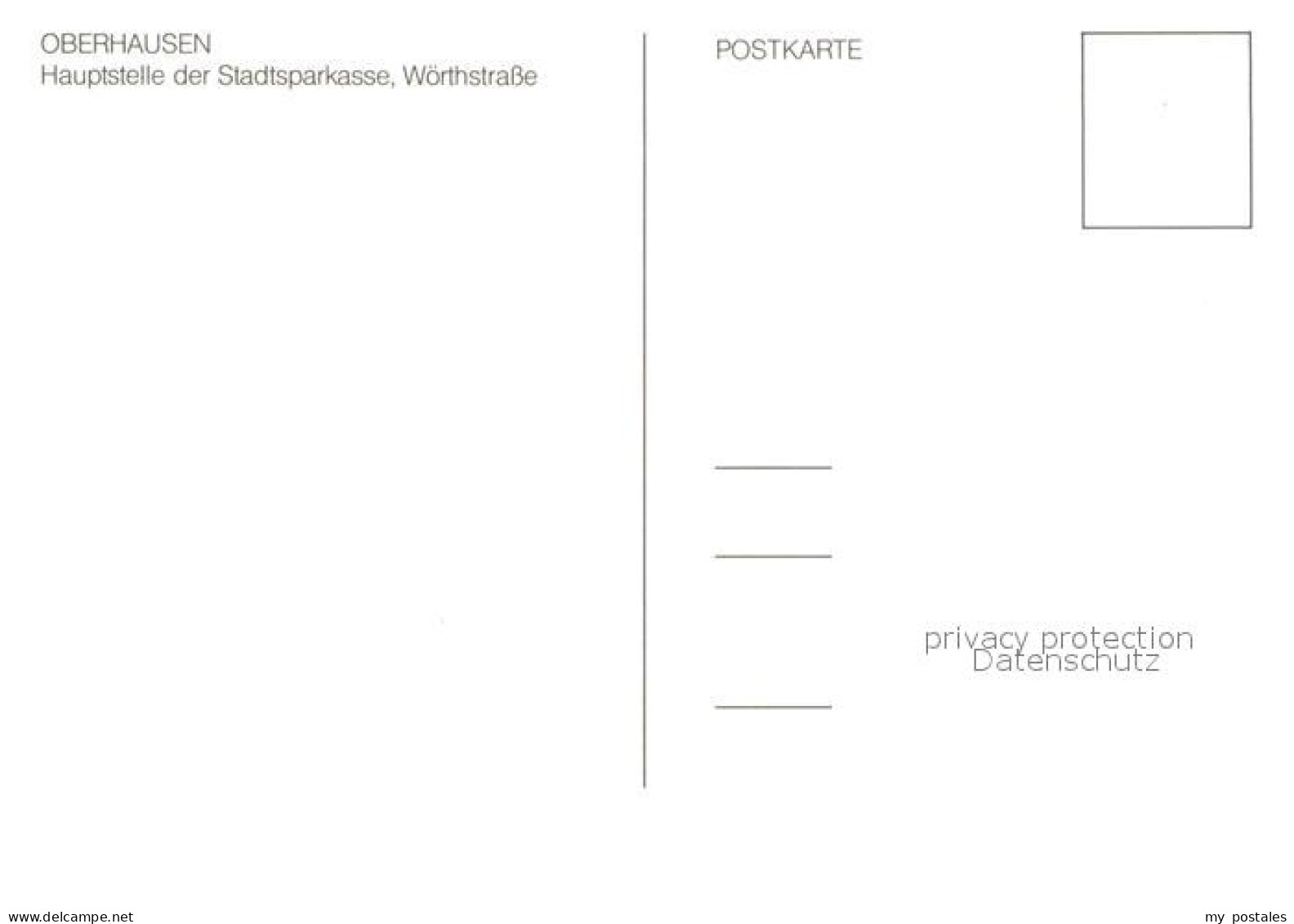 73012181 Oberhausen Hauptstelle Stadtsparkasse Woerthstrasse Oberhausen - Oberhausen