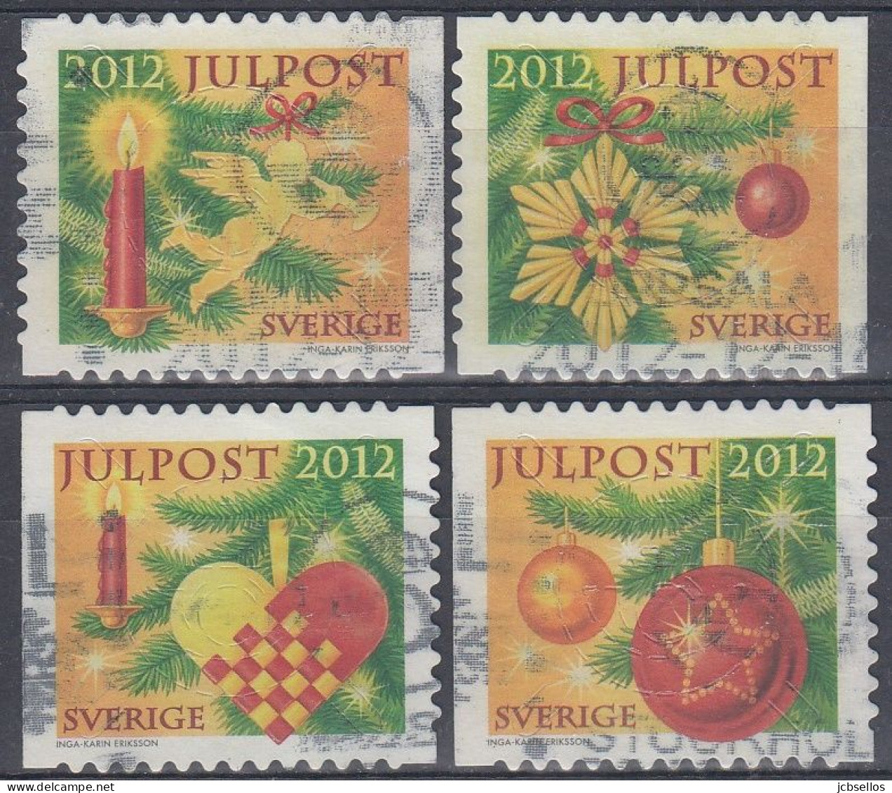 SUECIA 2012 Nº 2888/2891 USADO - Used Stamps