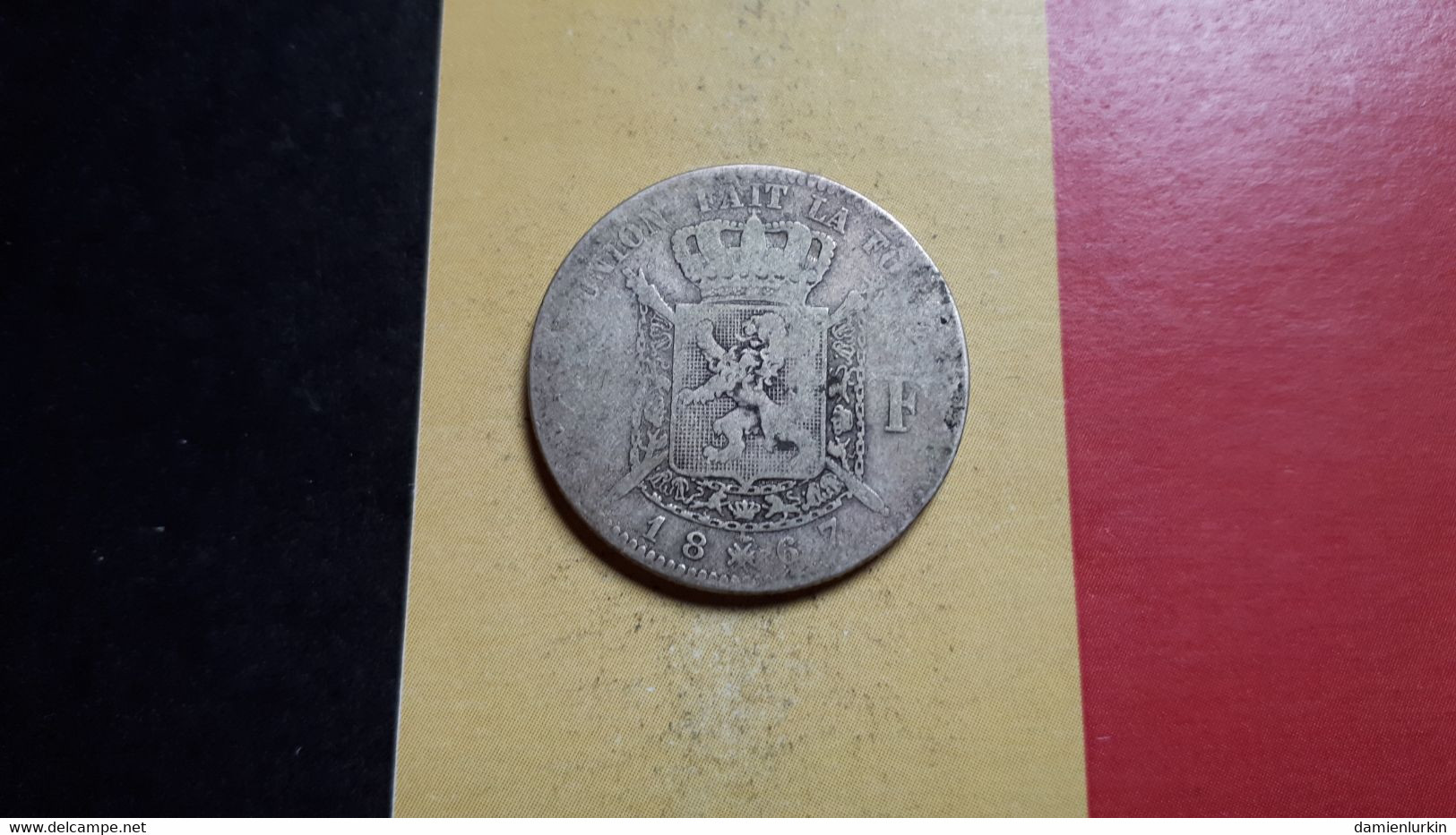 BELGIQUE LEOPOLD II 2 FRANCS 1867 AVEC CROIX ARGENT/ZILVER/SILBER/SILVER AU POIDS COTE 5-40-400-1000€ ! - 2 Francs