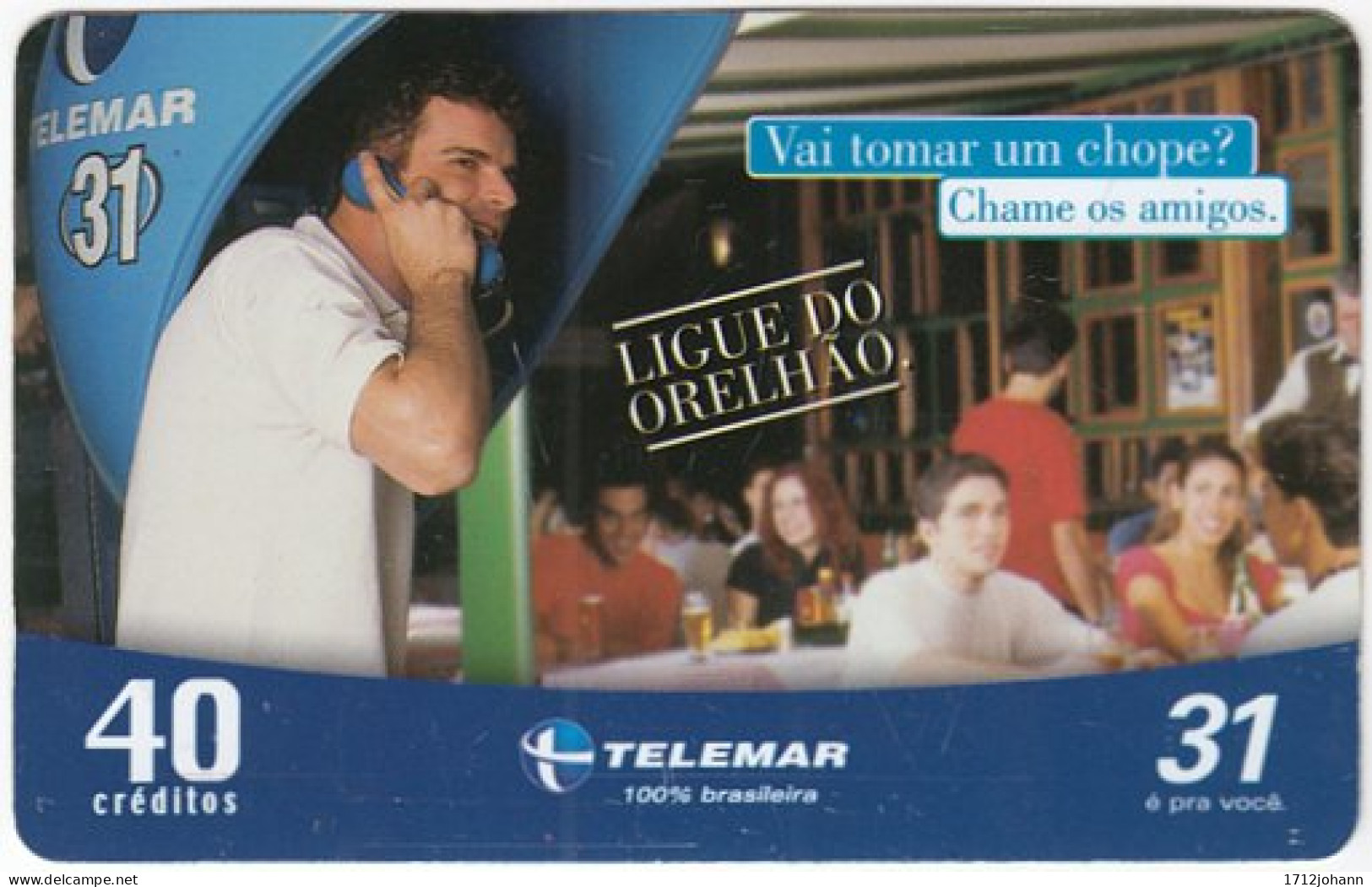 BRASIL W-623 Magnetic Telemar - Communication, Phone Booth - Used - Brasilien
