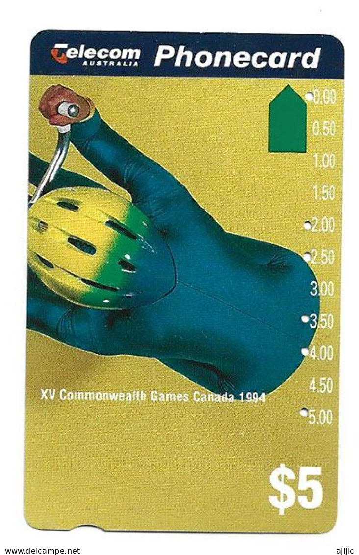 AUSTRALIAN TELSTRA PHONE CARDS   CYCLISM. COMMONWEALTH GAMES CANADA 1994 - Sport