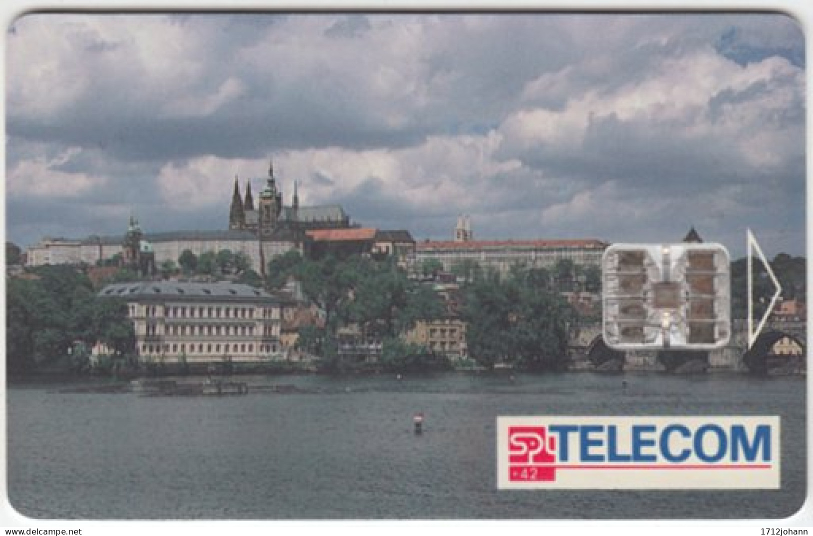 CZECH REP. B-912 Chip Telecom - View, Skyline, Prague - Used - Tchéquie