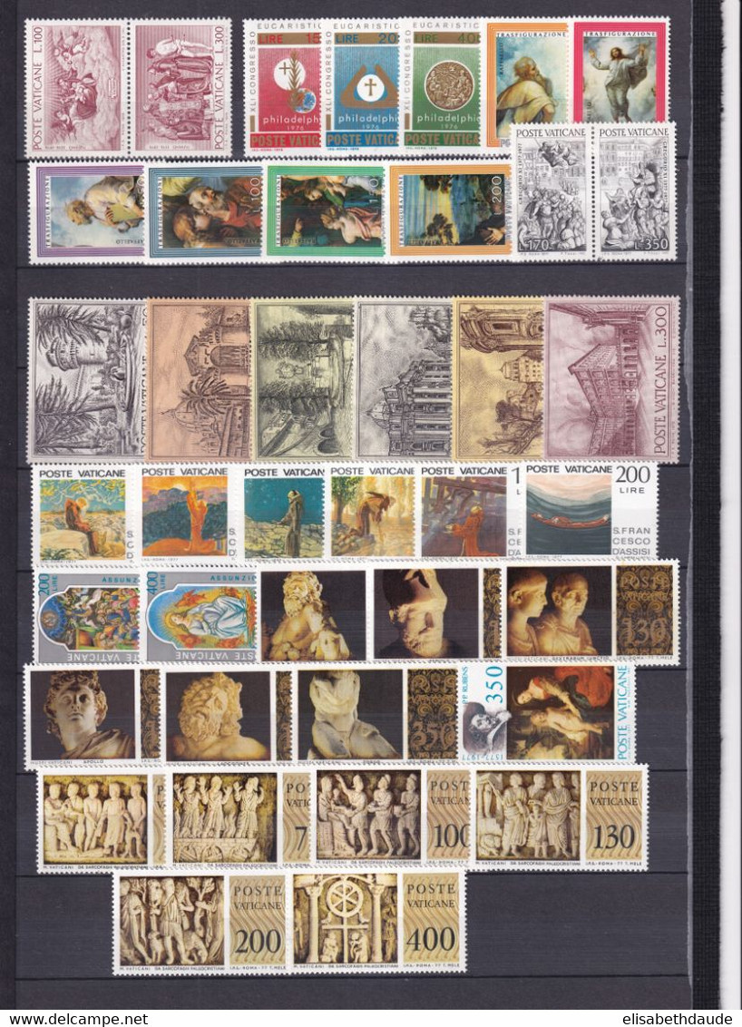 VATICAN - ANNEES COMPLETES 1976 + 1977  ** MNH - 40 VALEURS - - Años Completos