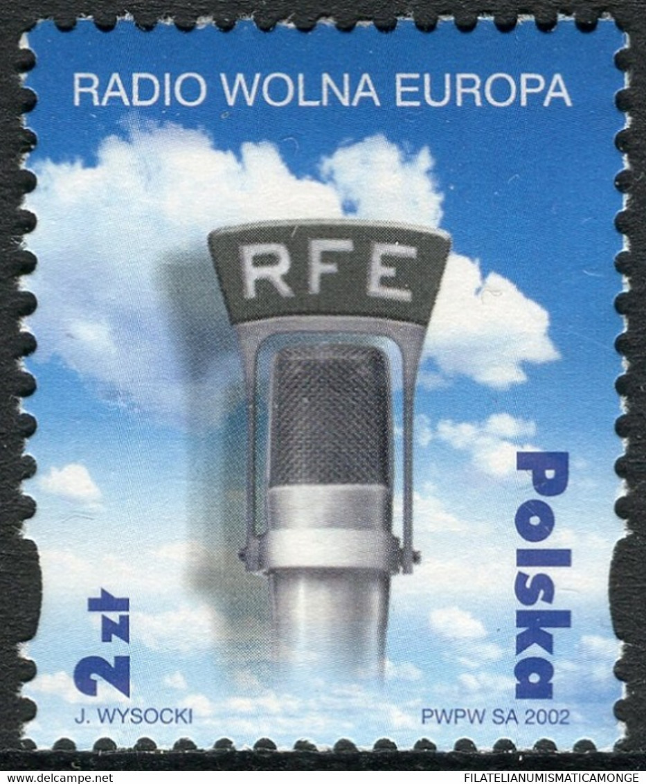 Polonia 2002 Correo 3735 **  Radio  RFE ( Radio Europa Libre) - Nuovi