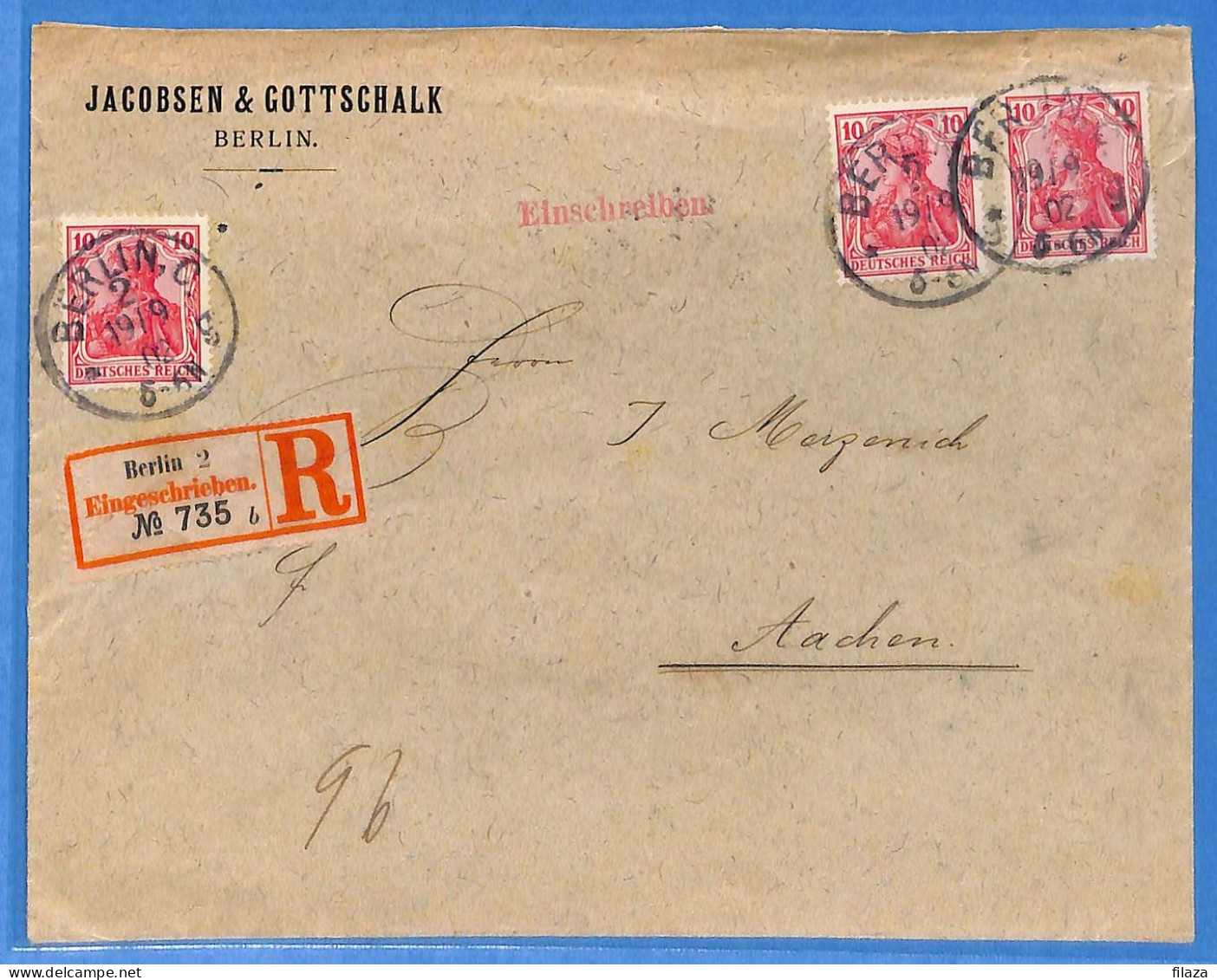 Allemagne Reich 1902 - Lettre Einschreiben De Berlin - G29584 - Covers & Documents