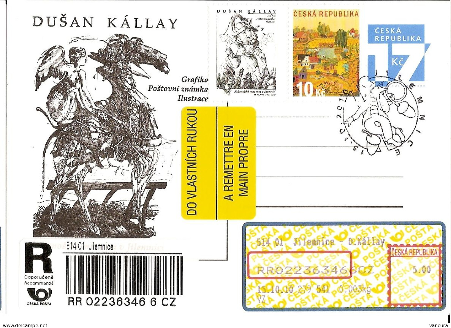 Card CDV C Czech Republic Dusan Kallay Exhibition In Jilemnice 2010 - Cartes Postales