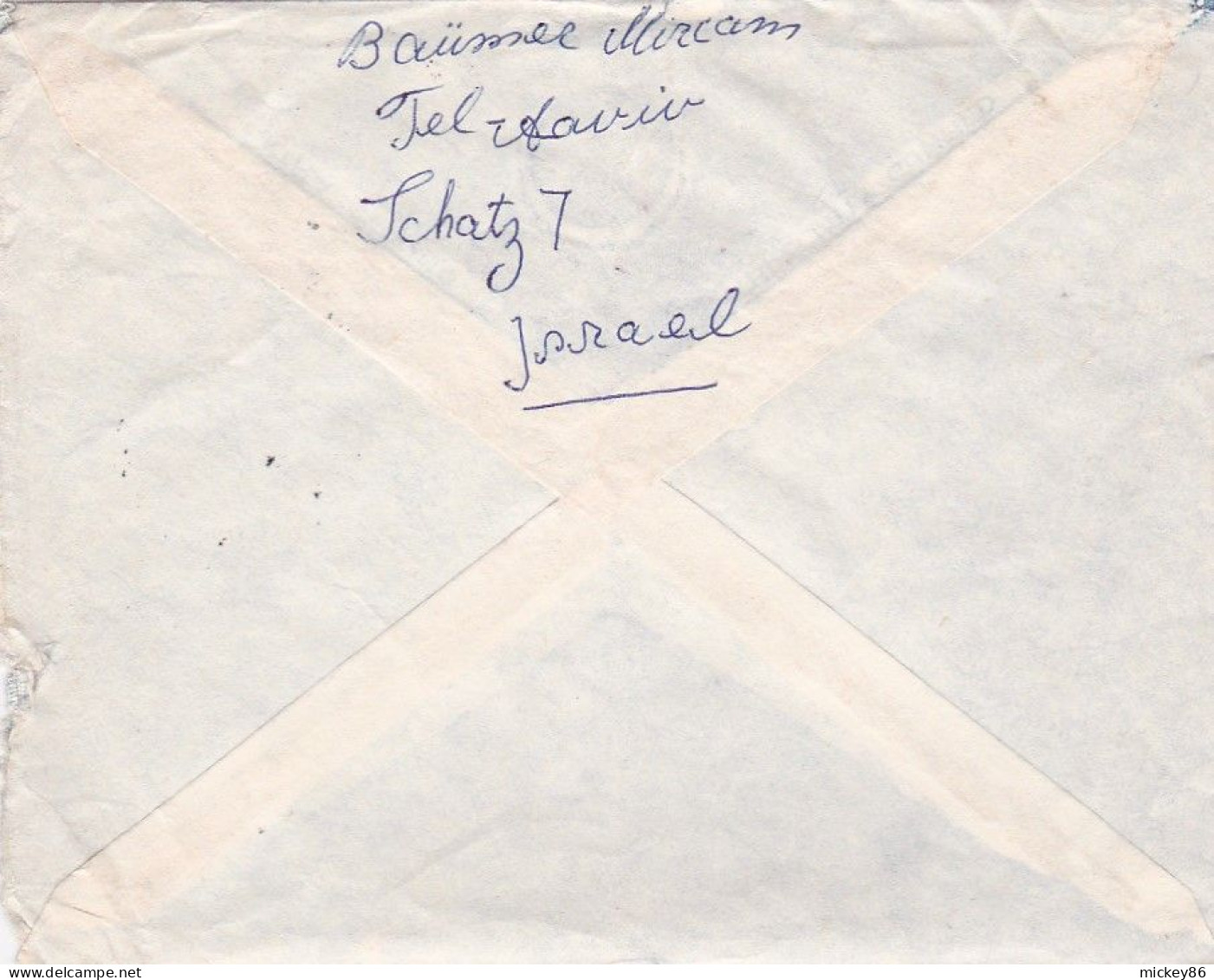 ISRAEL --1958--Lettre De TEL AVIV  Pour LEOPOLDVILLE (Congo Belge)--timbres...cachet.... - Briefe U. Dokumente