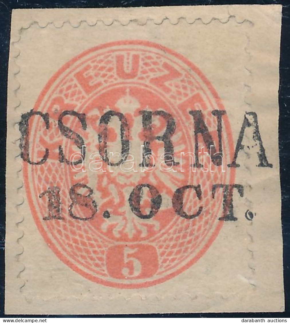 1863 5kr Kivágáson "CSORNA" Luxus Bélyegzéssel - Other & Unclassified