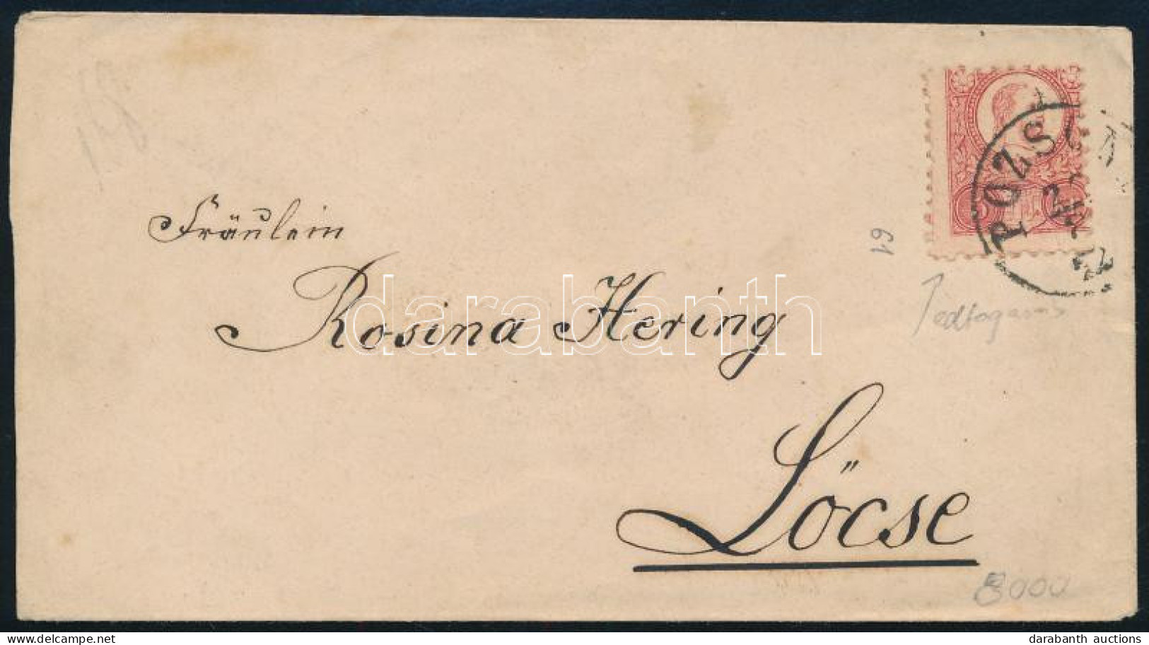 1872 Réznyomat 5kr Képbe Fogazva Levélen "POZSONY" - Other & Unclassified