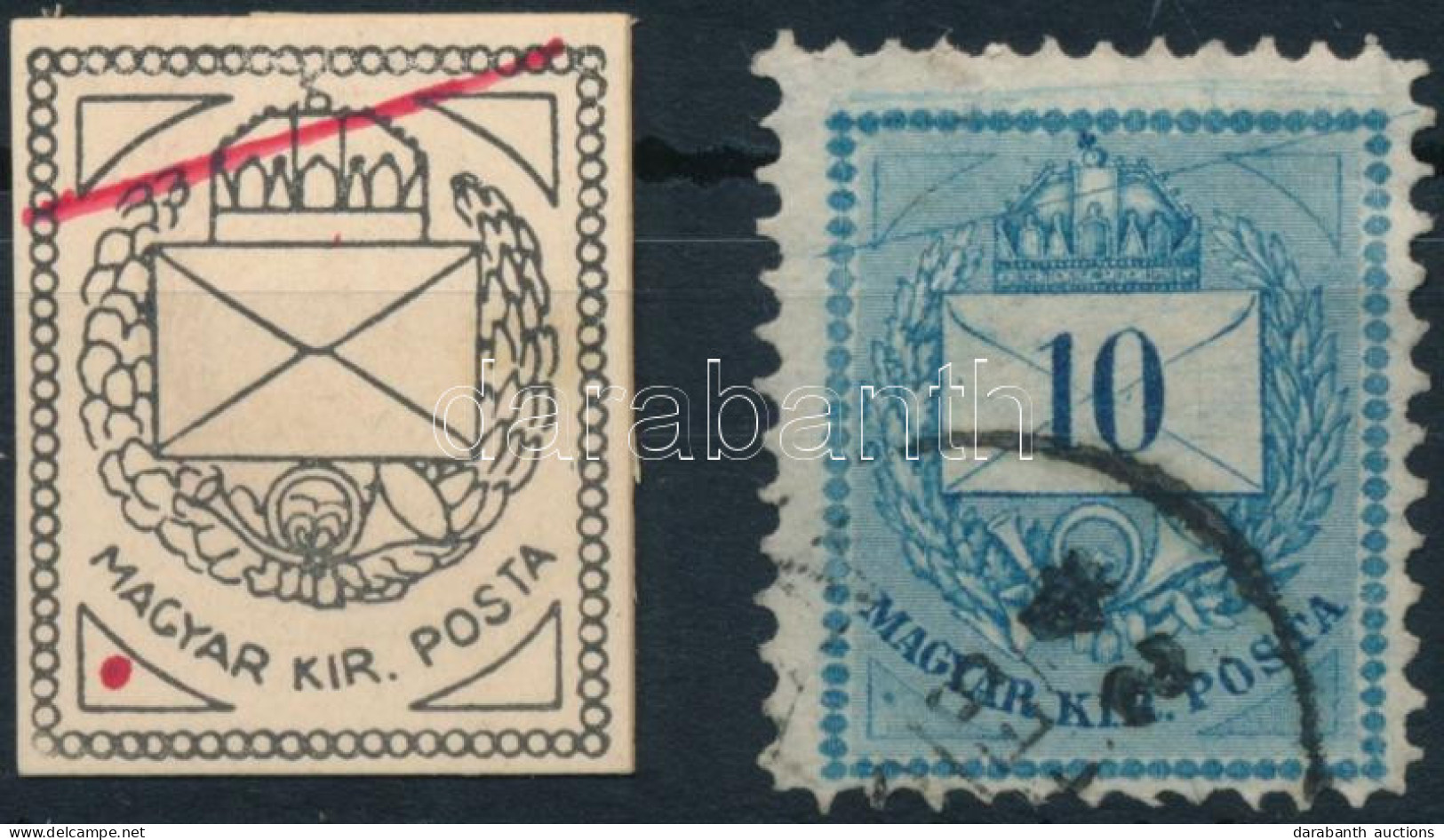 O 1881 10kr Erős Karccal (ex Visnya) - Altri & Non Classificati