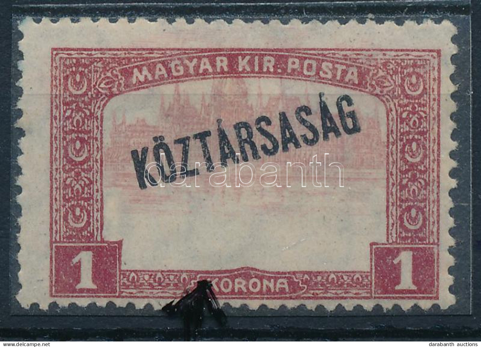 * 1918 Parlament/Köztársaság 1K A Középrész Jelentősen Fölfelé Csúszott / Mi 231 Shifted Middle Part - Andere & Zonder Classificatie