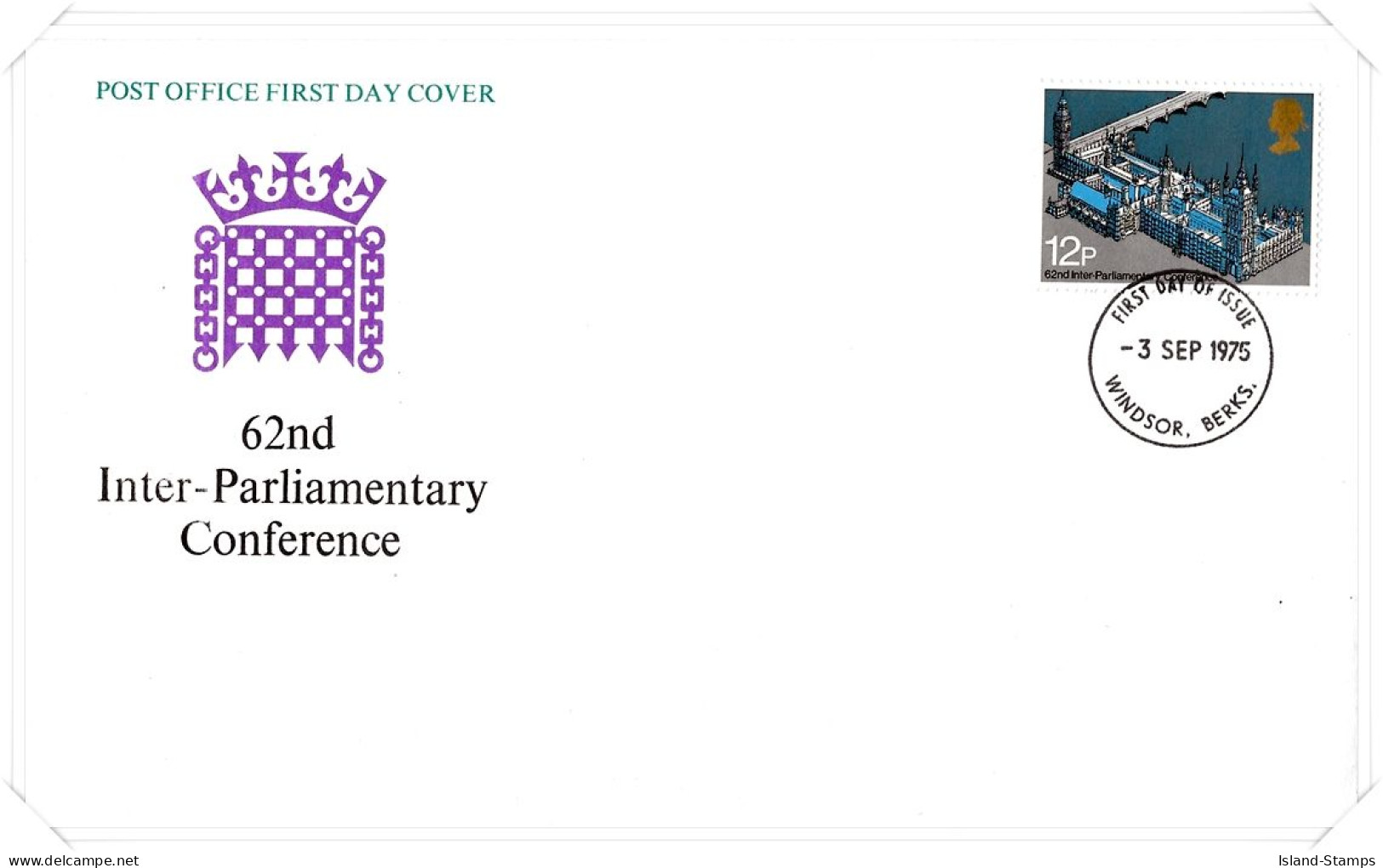 1975 Inter Parliamentary Conference Unaddressed FDC Tt - 1971-1980 Decimal Issues