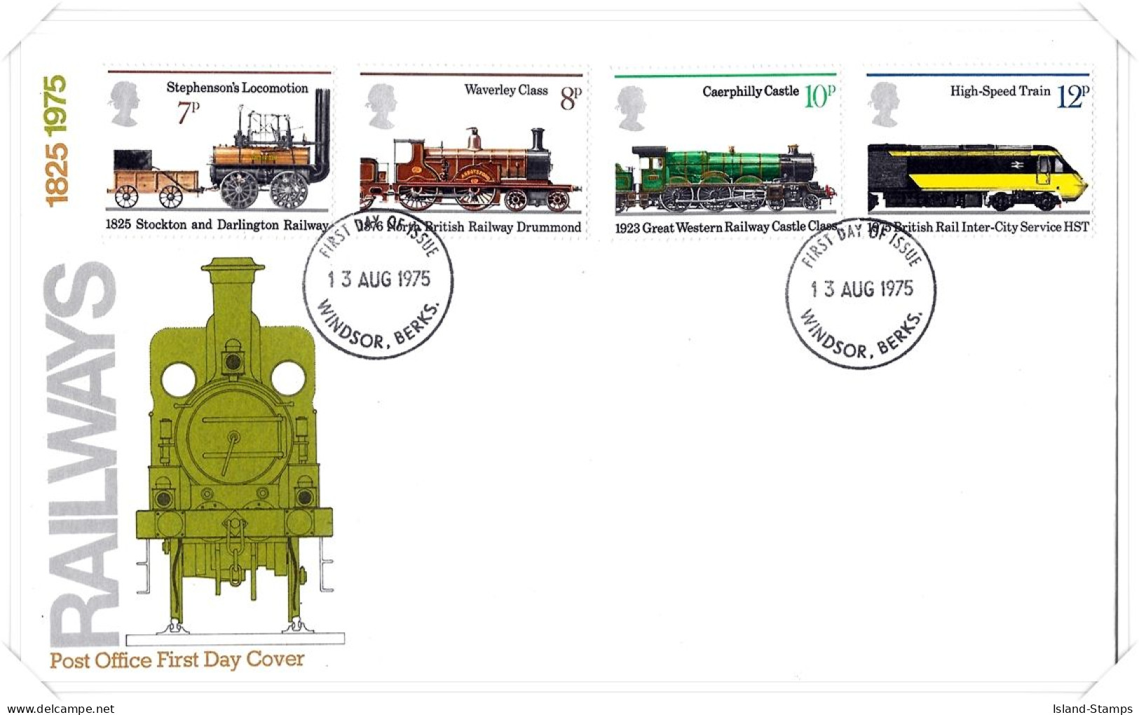 1975 Railways Unaddressed FDC Tt - 1971-1980 Em. Décimales