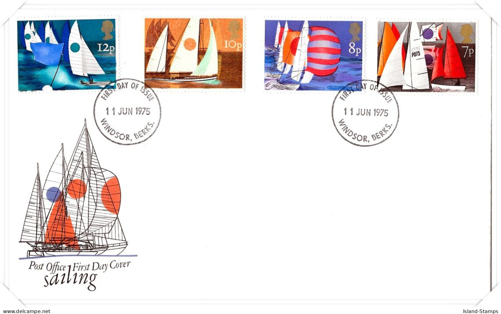 1975 Sailing Unaddressed FDC Tt - 1971-1980 Decimale  Uitgaven