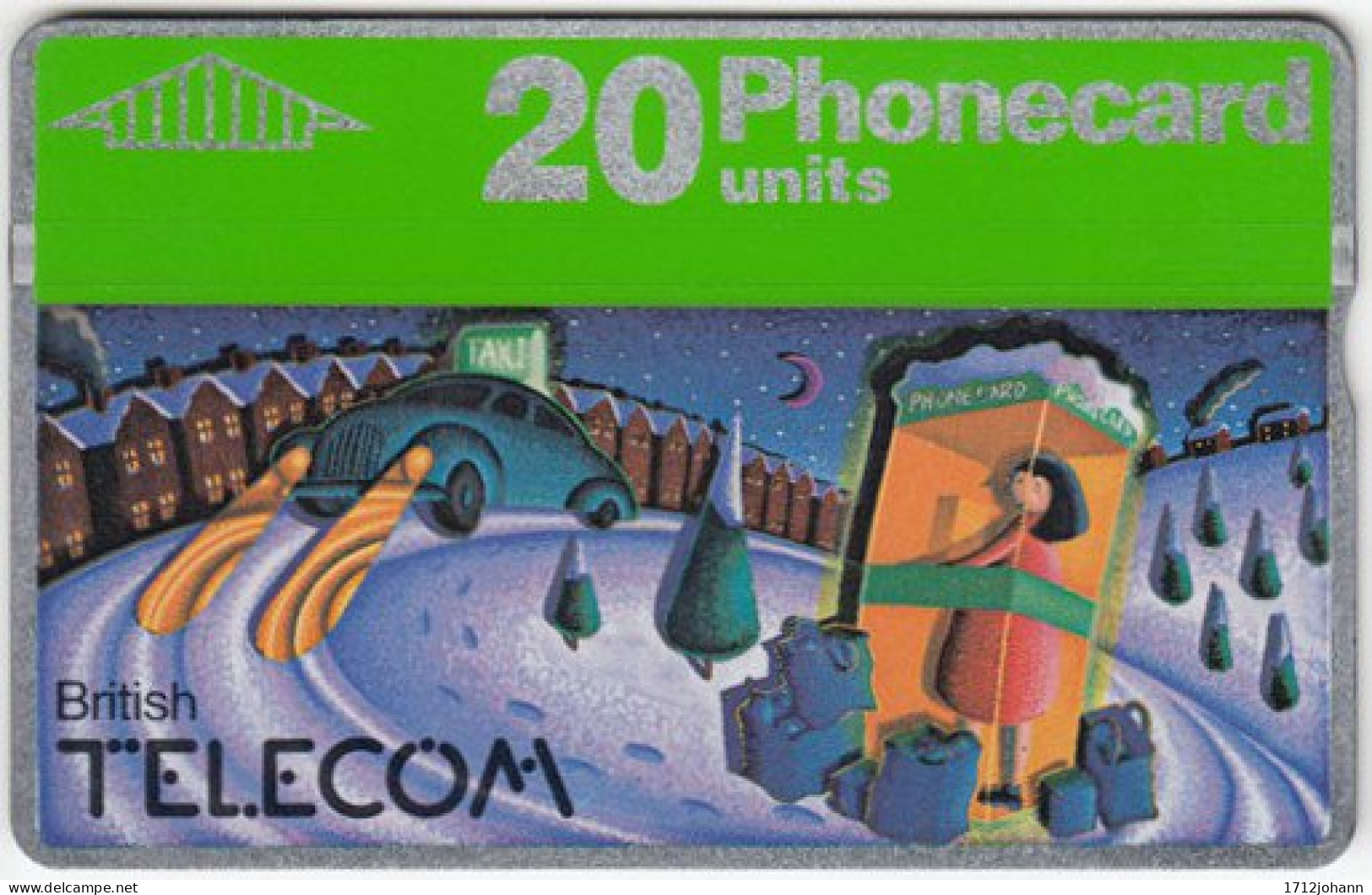 GREAT BRITAIN B-293 Hologram BT - Painting, Communication, Phone Booth - 069A - Used - BT Allgemeine