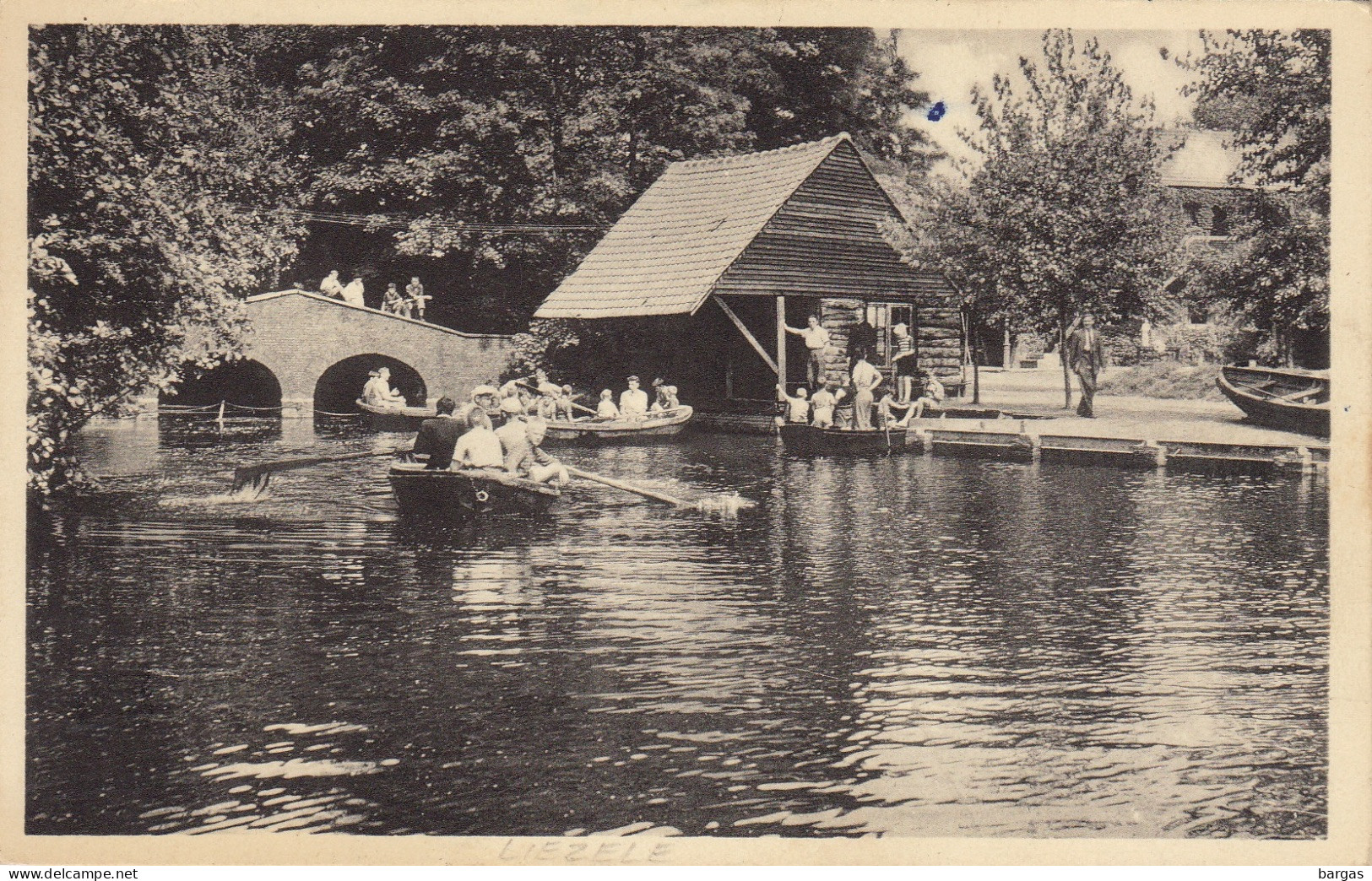 CP De Liezele ( Puurs) Hof Schemelbert Brug Met Boothuis En Steiger - Puurs