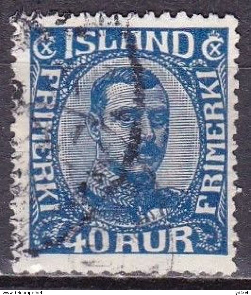 IS016C– ISLANDE – ICELAND – 1922 – KING CHRISTIAN X – MI # 103 USED 50 € - Used Stamps