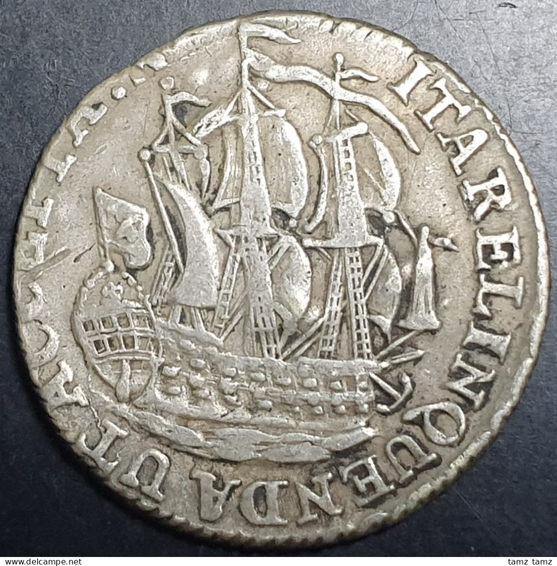 Netherlands 6 Stuivers Scheepjesschelling Zeeland 179X Silver VF Off Center - Provincial Coinage