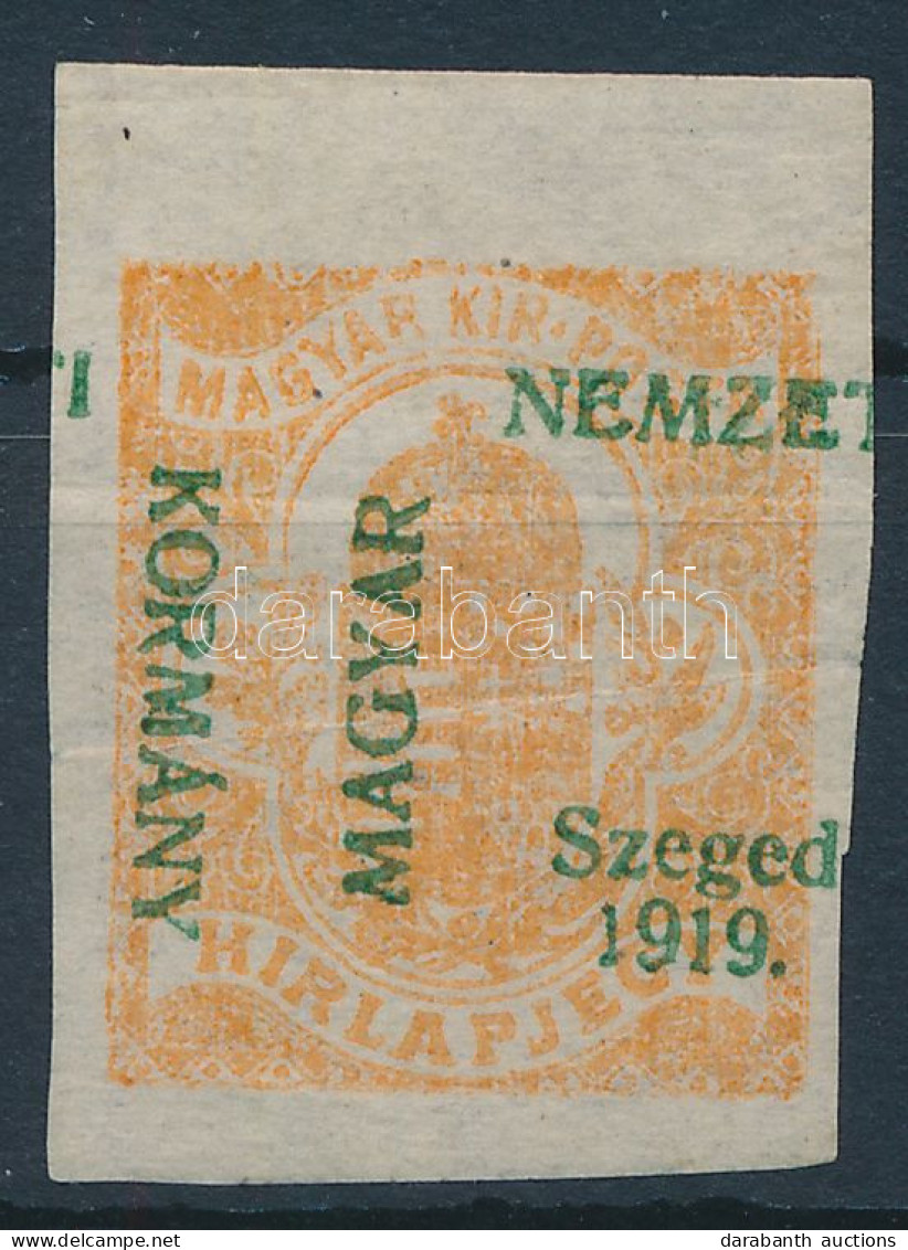 ** 1919 Hírlapbélyeg Elcsúszott Felülnyomással / Mi1 Shifted Overprint. Signed: Bodor - Autres & Non Classés