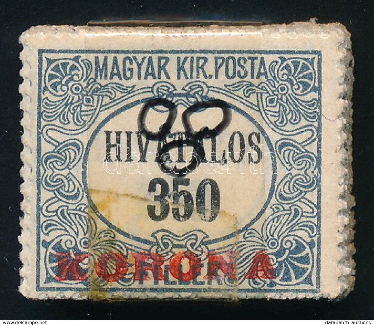 O 1921 Hivatalos 350f Hármaslyukasztással 100-as Bündliben (8.000) - Altri & Non Classificati