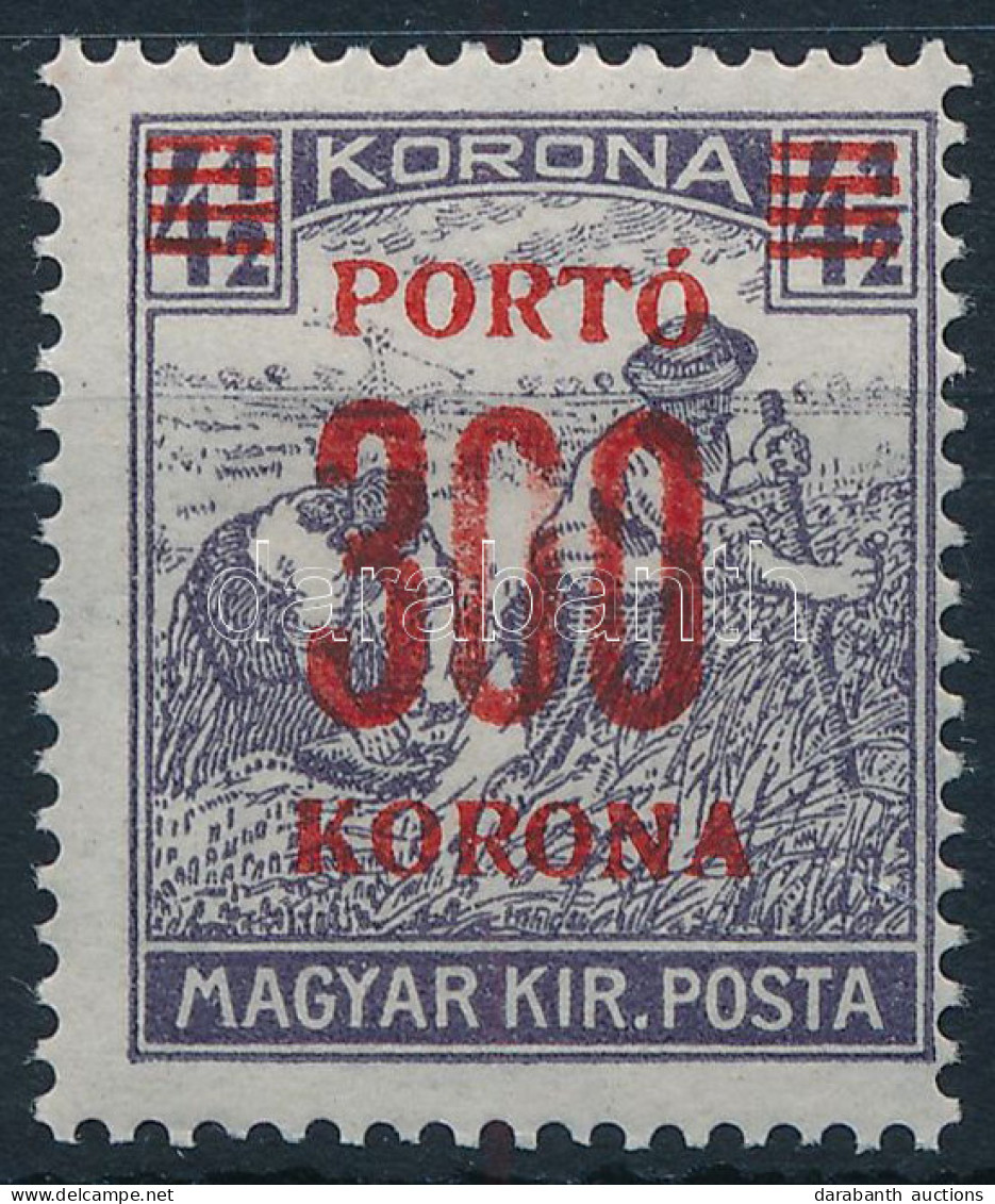 ** 1921 Kisegítő Portó 300K/4,5K A Felülnyomott értékszám Hiányos - Other & Unclassified