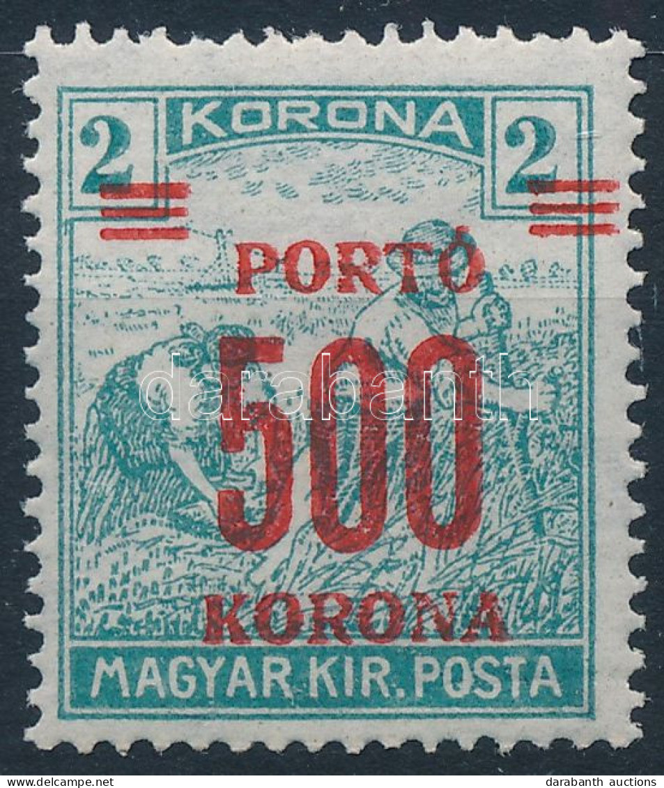 ** 1921 Kisegítő Portó 500K/2K Eltolódott Felülnyomással - Otros & Sin Clasificación